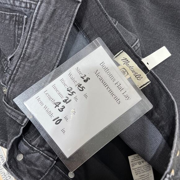 NWT Madewell 11" High-Rise Flare Jeans in Croson Black Women's 28 Flare Comfort - Picture 11 of 11